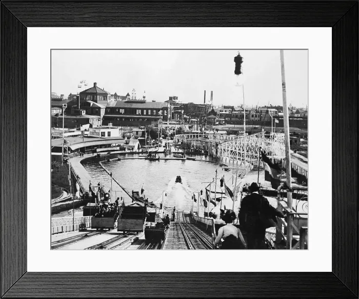 Framed Print : Roller Coaster Chute at Coney Island Framed Print : Roller Coaster Chute at Coney Island