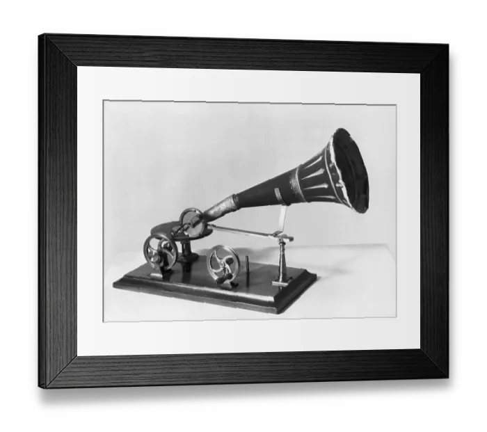 Framed Print : Earliest Gramophone Model