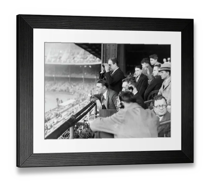 Framed Print : Early Radio Broadcast Of Football Game Framed Print : Early Radio Broadcast Of Football Game