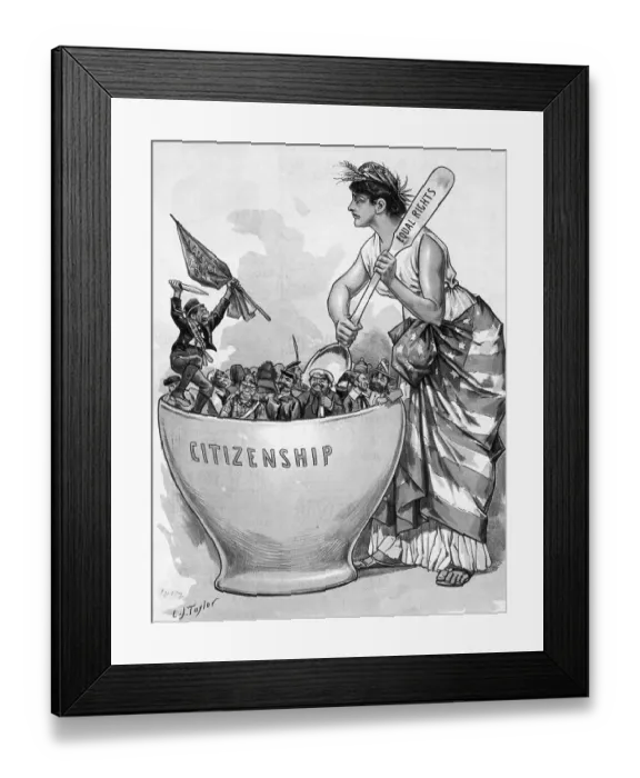 Framed Print : Cartoon On Equal Rights Framed Print : Cartoon On Equal Rights