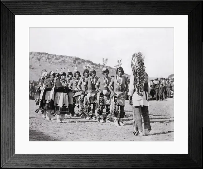 Framed Print : Cochiti Indians In War Dance