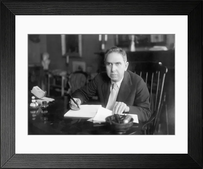 Framed Print : Theodore Dreiser Making Notes Framed Print : Theodore Dreiser Making Notes