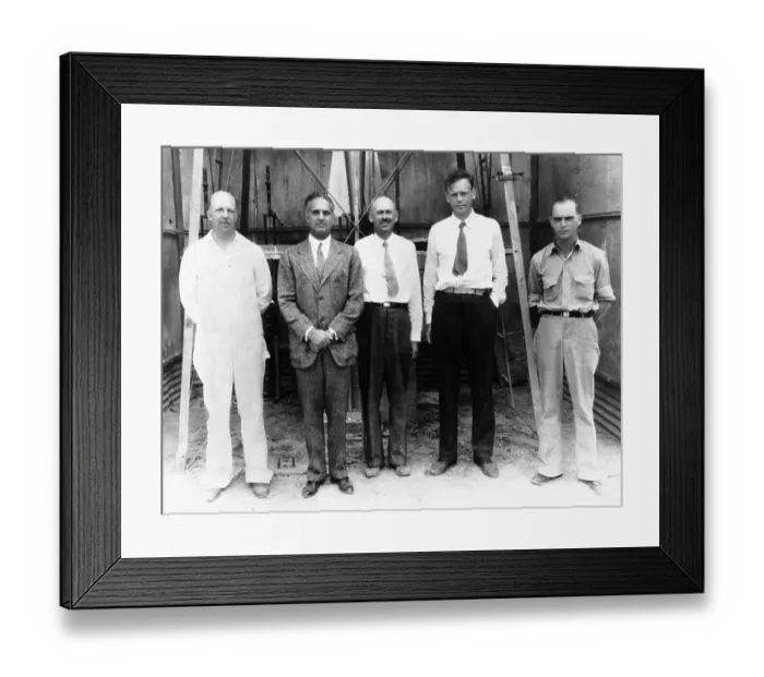 Framed Print : Lindbergh With Rocket Scientists Framed Print : Lindbergh With Rocket Scientists