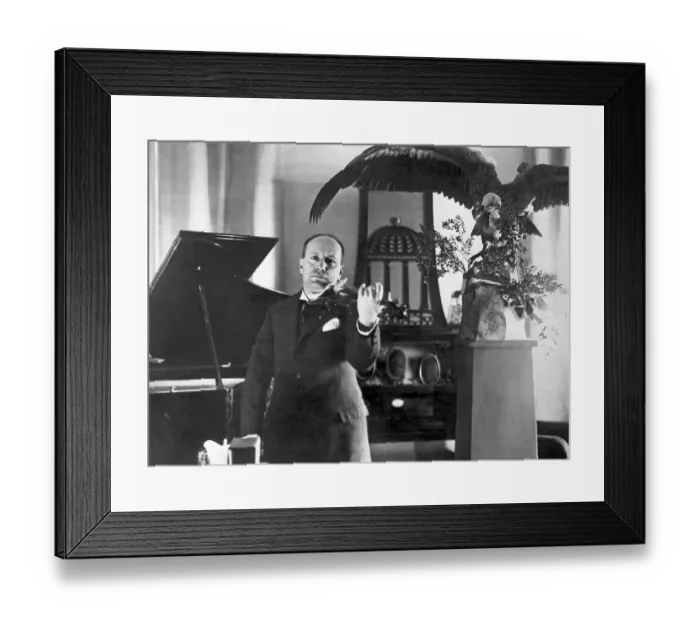 Framed Print : Benito Mussolini Playing Fiddle
