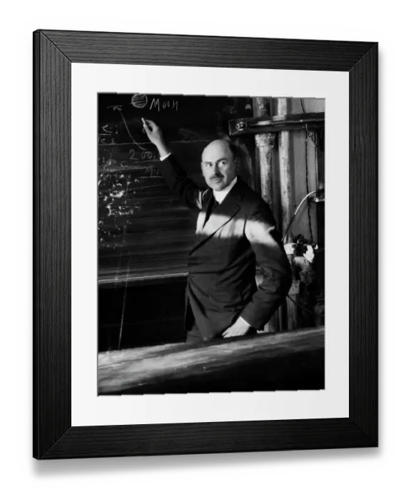 Framed Print : Robert Goddard At Chalkboard Framed Print : Robert Goddard At Chalkboard