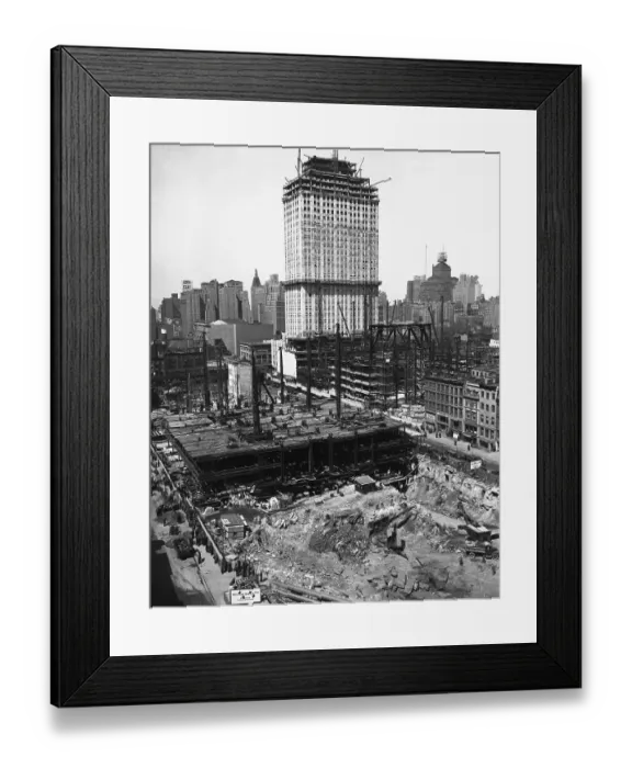 Framed Print : Radio City Music Hall Under Construction Framed Print : Radio City Music Hall Under Construction