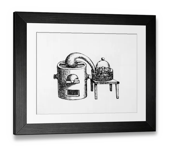 Framed Print : Apparatus Proving Components of Air Framed Print : Apparatus Proving Components of Air