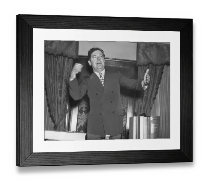 Framed Print : Senator Huey Long In Speaking Pose Framed Print : Senator Huey Long In Speaking Pose