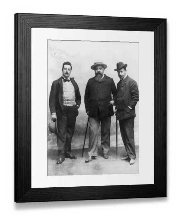 Framed Print : Puccini and his Librettists Framed Print : Puccini and his Librettists