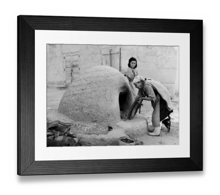 Framed Print : Native American Woman Baking Framed Print : Native American Woman Baking