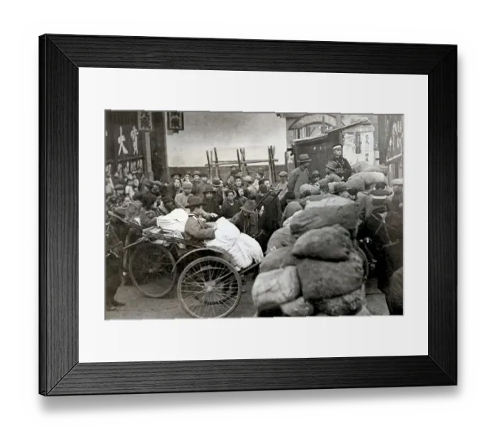 Framed Print : Chinese Refugees In Shanghai