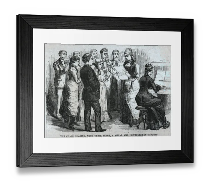 Framed Print : Deaf-Mutes Hearing With Their Teeth Framed Print : Deaf-Mutes Hearing With Their Teeth