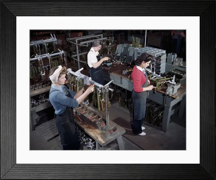 Framed Print : Home Front Women Workers / Assembly Line Framed Print : Home Front Women Workers / Assembly Line