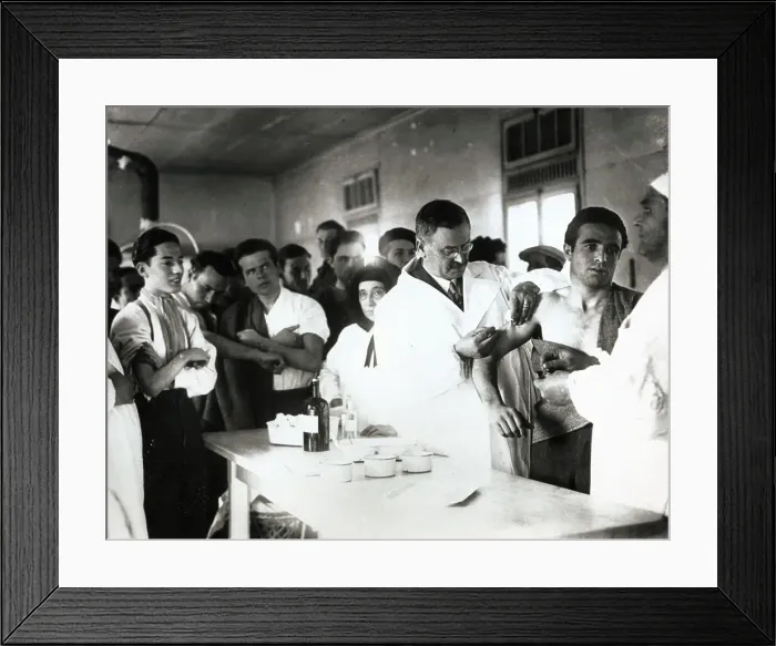 Framed Print : Dr. Andreatti Treating Patients for Tuberculosis Framed Print : Dr. Andreatti Treating Patients for Tuberculosis