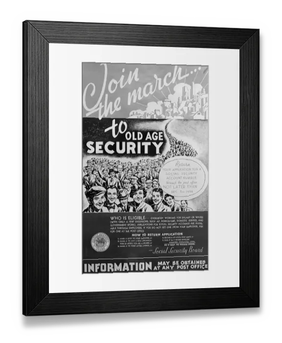 Framed Print : Social Security Information Poster Framed Print : Social Security Information Poster