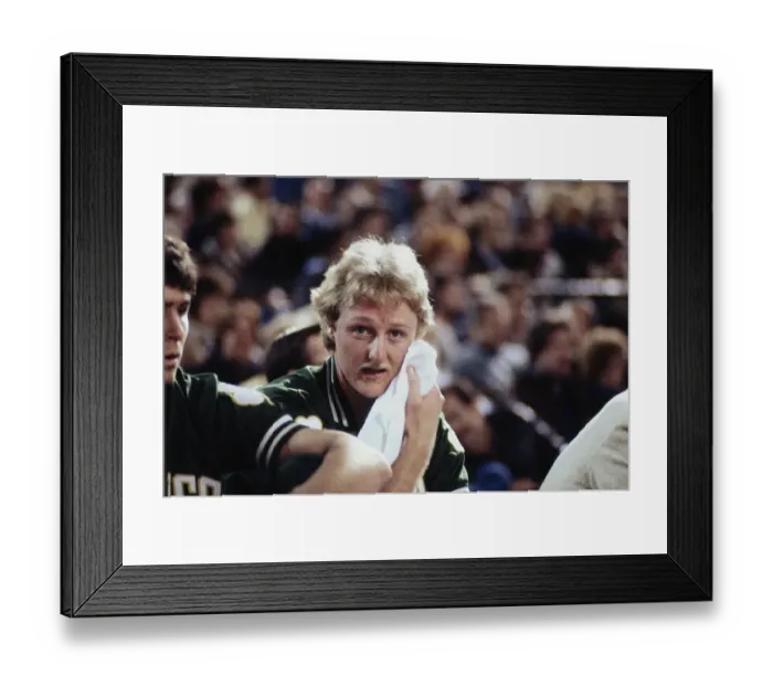 Framed Print : Boston Celtics Larry Bird on the Sidelines During a Game Against Detroit Framed Print : Boston Celtics Larry Bird on the Sidelines During a Game Against Detroit
