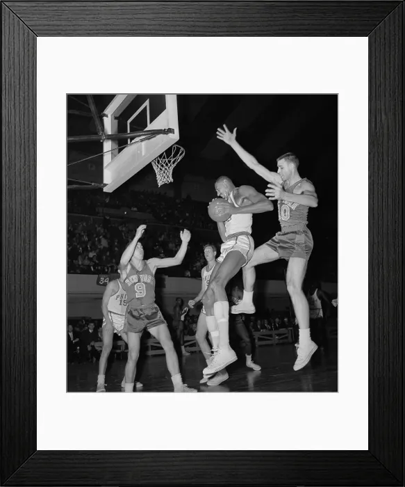Framed Print : Wilt Chamberlain Stealing Ball from Dave Budd Framed Print : Wilt Chamberlain Stealing Ball from Dave Budd