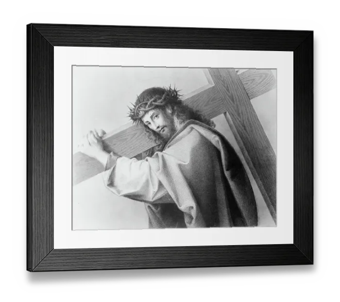 Framed Print : Jesus Carrying His Cross Framed Print : Jesus Carrying His Cross