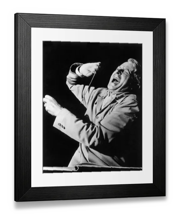 Framed Print : French Conductor Charles Munch Conducting Framed Print : French Conductor Charles Munch Conducting