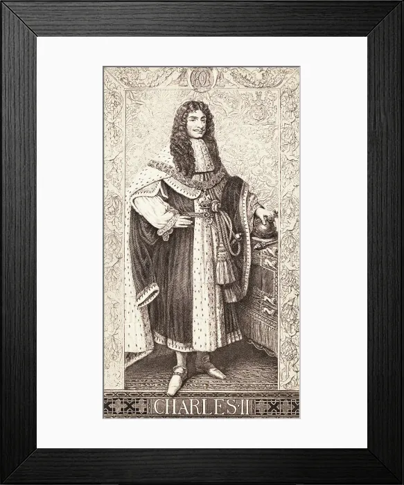 Framed Print : Charles II of England in Royal Robe Framed Print : Charles II of England in Royal Robe