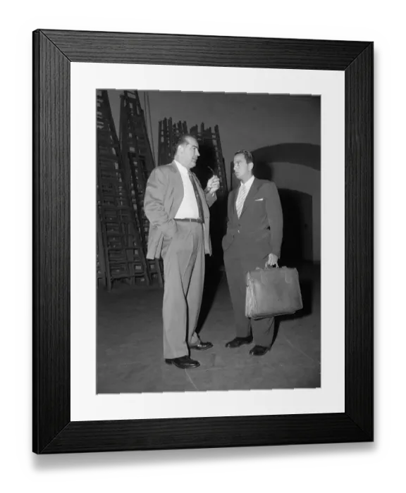 Framed Print : Joseph McCarthy Chatting With Roy Cohn Framed Print : Joseph McCarthy Chatting With Roy Cohn