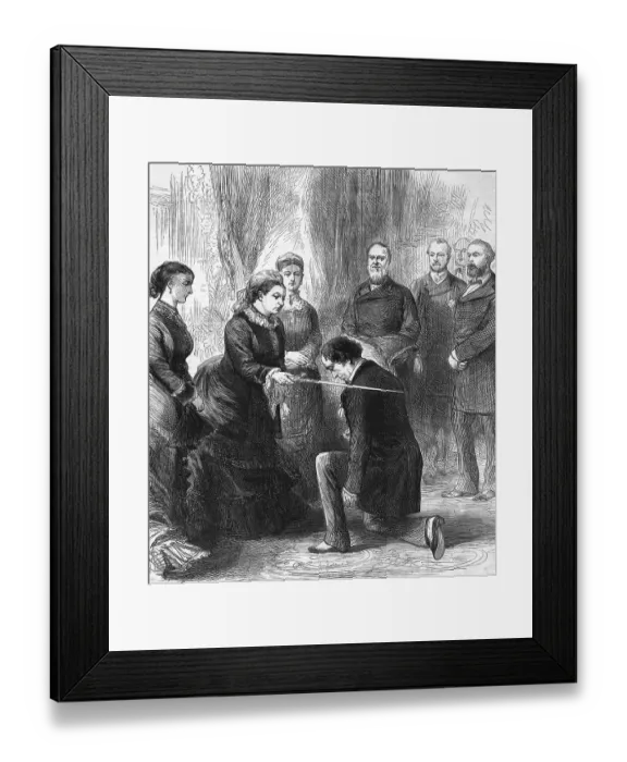 Framed Print : Benjamin Disraeli Being Ordained by Queen of England