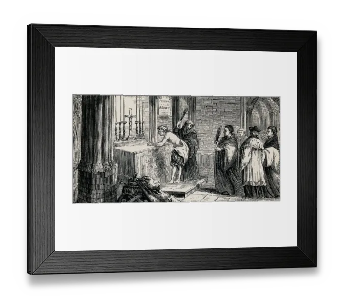 Framed Print : Henry II Being Punished for a Royal Misdeed Framed Print : Henry II Being Punished for a Royal Misdeed