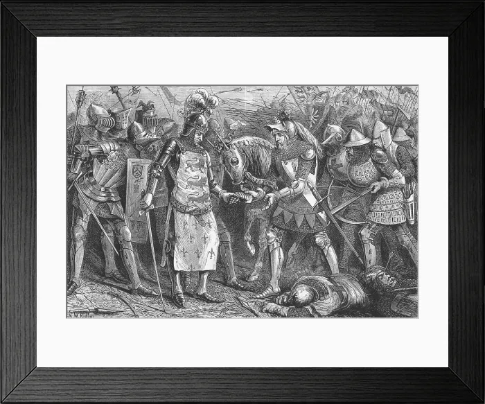 Framed Print : King of France Surrendering to Edward Framed Print : King of France Surrendering to Edward