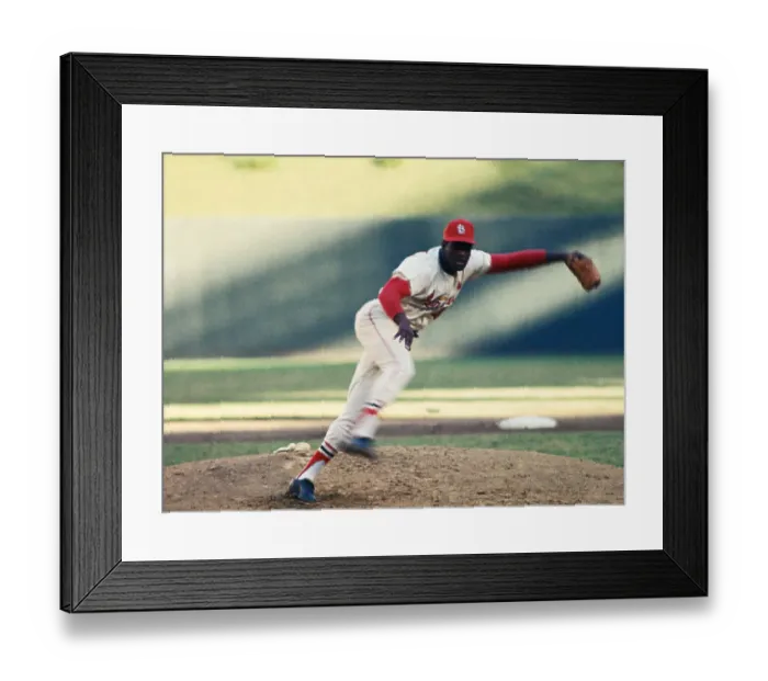 Framed Print : Bob Gibson Pitching Ball Framed Print : Bob Gibson Pitching Ball
