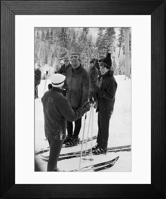 Framed Print : Mrs. Kennedy Skiing Framed Print : Mrs. Kennedy Skiing