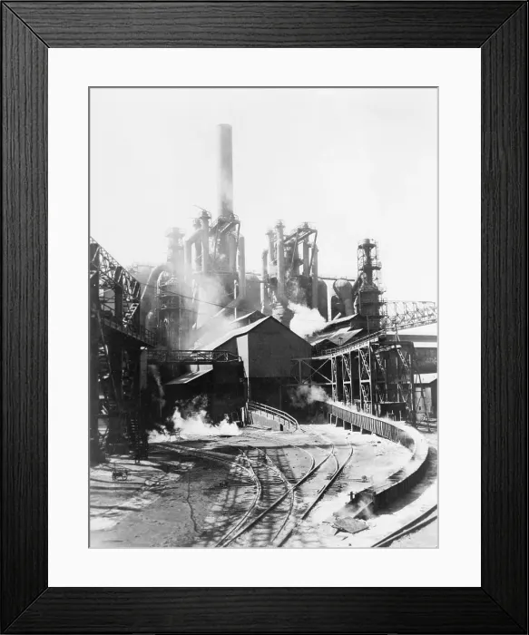 Framed Print : Blast Furnace at Steel Mill Framed Print : Blast Furnace at Steel Mill