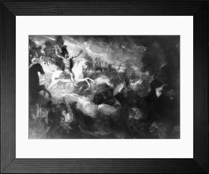 Framed Print : Destruction of the Beast and the False Prophet by Benjamin West Framed Print : Destruction of the Beast and the False Prophet by Benjamin West