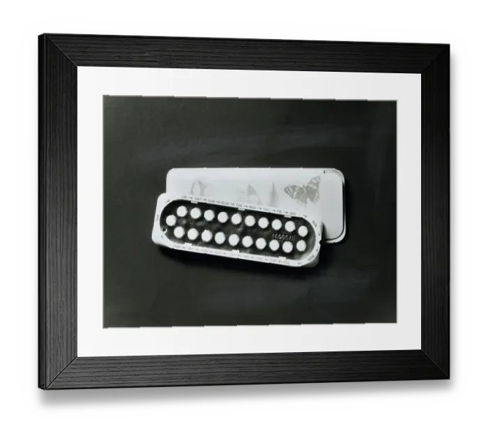 Framed Print : Package of Birth Control Pills