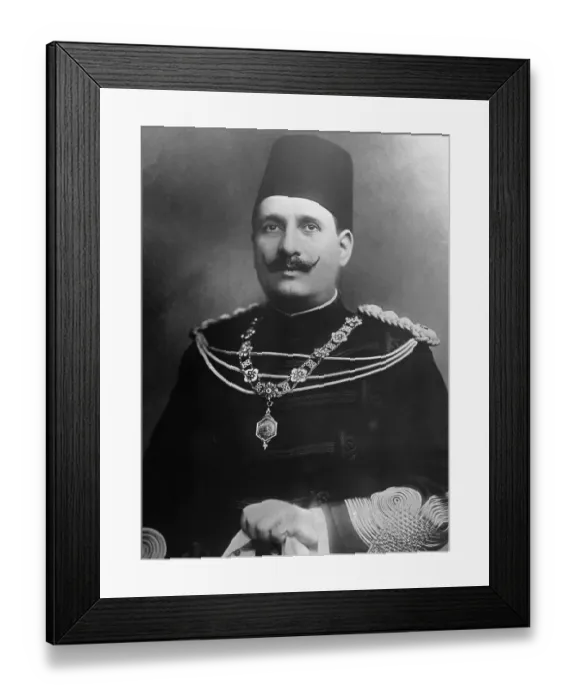 Framed Print : King Faud I In Waist-Up Formal Portrait Framed Print : King Faud I In Waist-Up Formal Portrait
