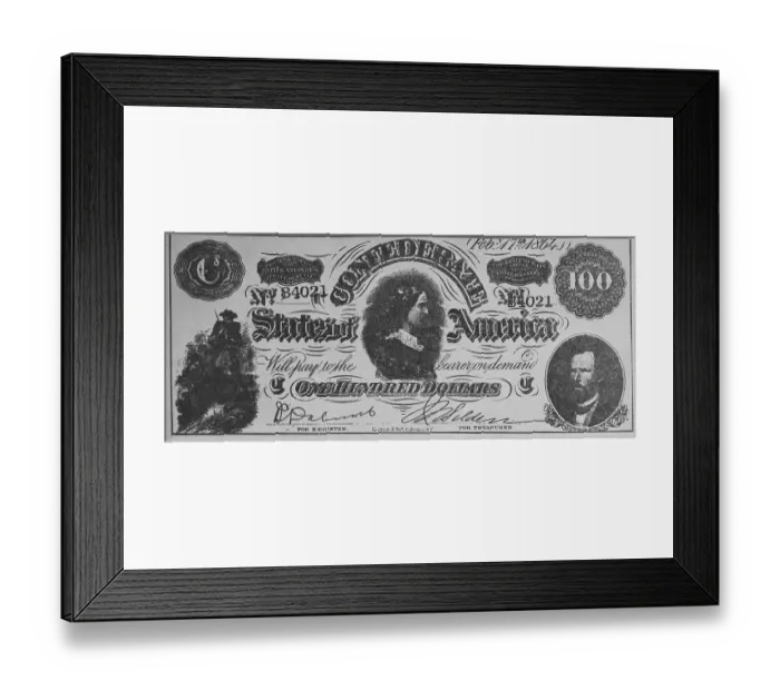 Framed Print : Confederate Money Framed Print : Confederate Money