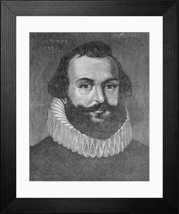 Framed Print : Portrait of Miles Standish Framed Print : Portrait of Miles Standish