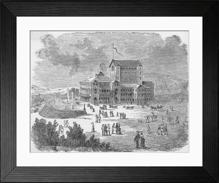 Framed Print : Engraving of the Festspielhaus in Bayreuth, Germany Framed Print : Engraving of the Festspielhaus in Bayreuth, Germany
