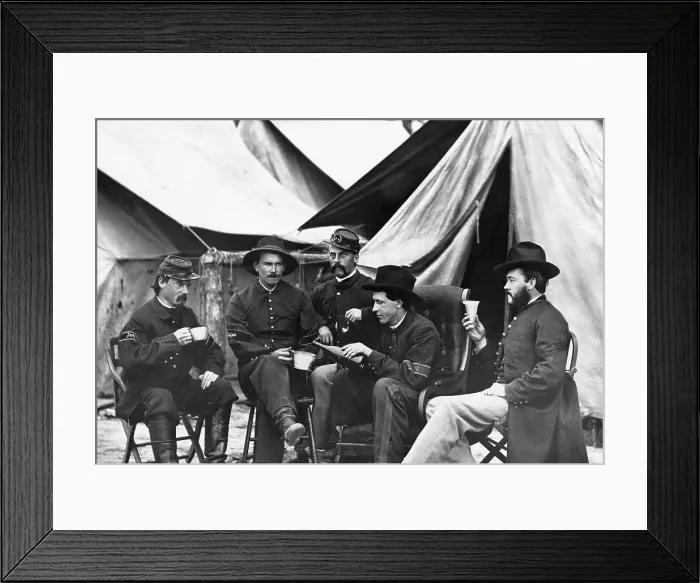 Framed Print : Civil War Hospital Staff Relax By Tent Framed Print : Civil War Hospital Staff Relax By Tent