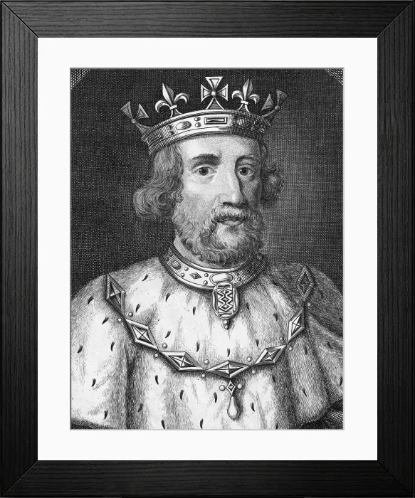 Framed Print : Engraving of King Edward II of England Framed Print : Engraving of King Edward II of England