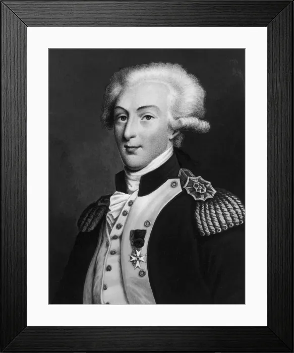 Framed Print : Portrait of Marquis de Lafayette Framed Print : Portrait of Marquis de Lafayette