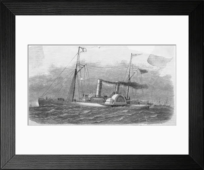 Framed Print : Lithograph of Confederate Blockade Runner Colonel Lamb