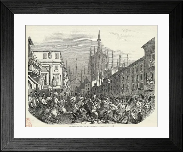 Framed Print : Anti-Austrian Riots Framed Print : Anti-Austrian Riots