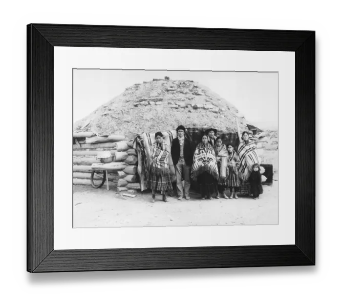 Framed Print : Navajo Indian Family Framed Print : Navajo Indian Family