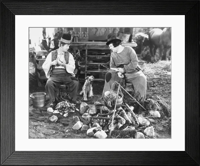Framed Print : Comedians Laurel and Hardy as Gypsies in Movie Framed Print : Comedians Laurel and Hardy as Gypsies in Movie