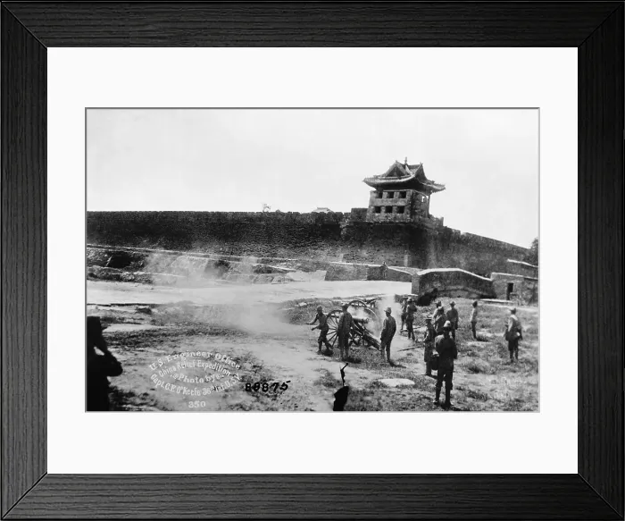 Framed Print : Chinese Relief Expedition Fire Canon Framed Print : Chinese Relief Expedition Fire Canon