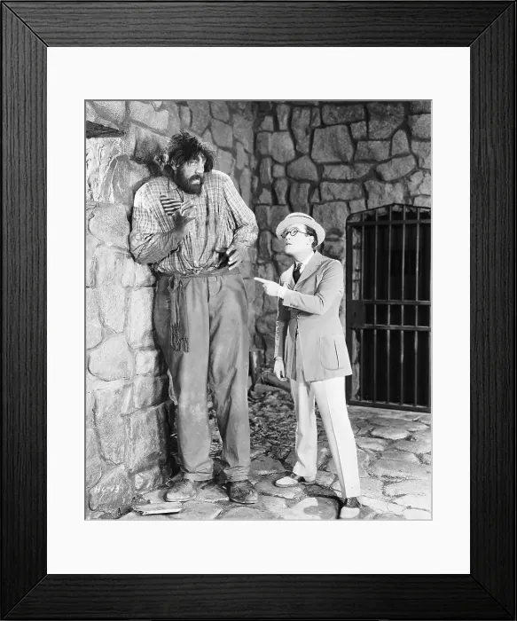 Framed Print : Harold Lloyd Chastizes Bearded Giant