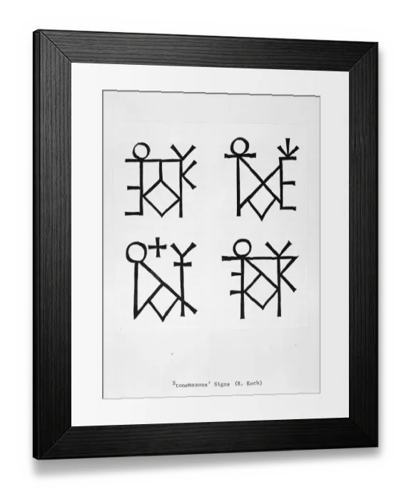Framed Print : Stonemasons symbols Framed Print : Stonemasons symbols