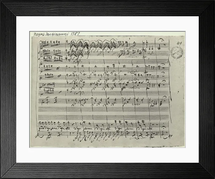 Framed Print : Musical Score of Don Giovanni by Mozart
