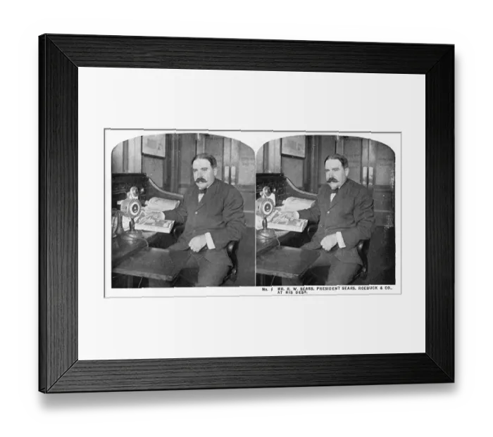 Framed Print : Portrait of Richard Warren Sears Framed Print : Portrait of Richard Warren Sears