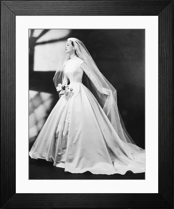 Framed Print : A wedding gown designed by Gaston Mallet Framed Print : A wedding gown designed by Gaston Mallet